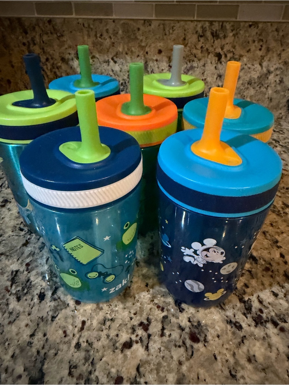 Kids Spill-Proof zak! Straw Cups - Lot of 7!